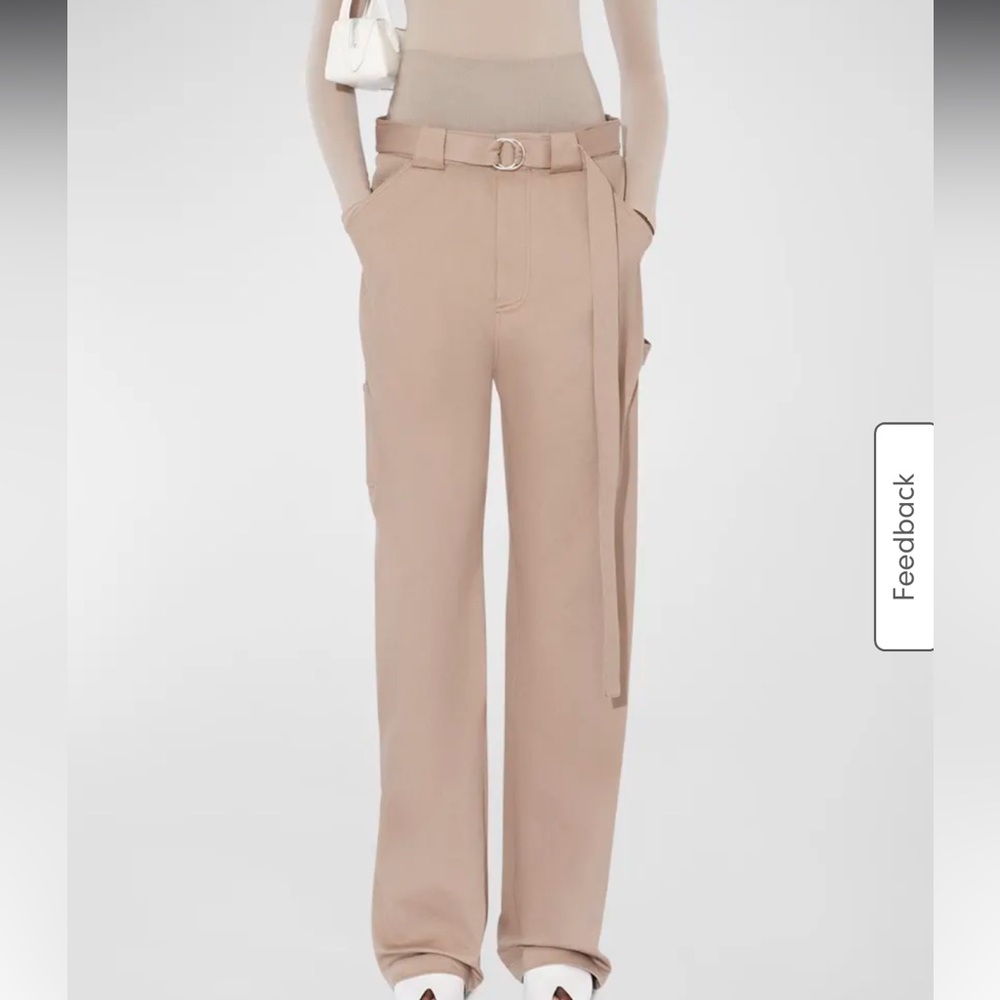 Alaia Cargo pants Stretch Cotton Garbadine Tan FR40 US8 NWT - Picture 1 of 7